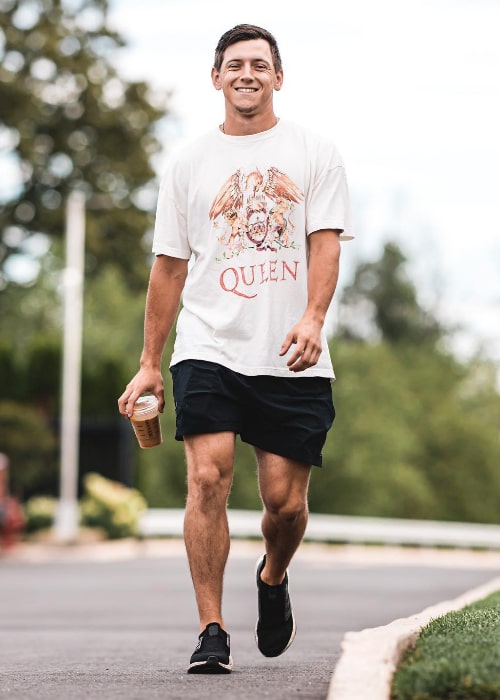 Braden Mann while walking as seen in July 2022