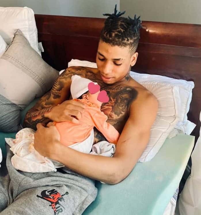 NLE Choppa and his daughter. NLE Choppa daughter