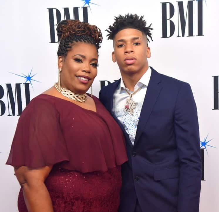 NLE Choppa with his mother. NLE Choppa mother